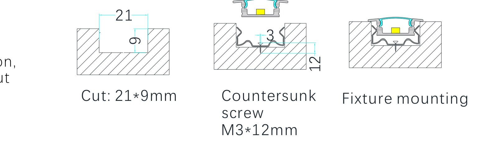 Recessed Linear Light detail 4